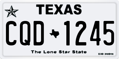 TX license plate CQD1245