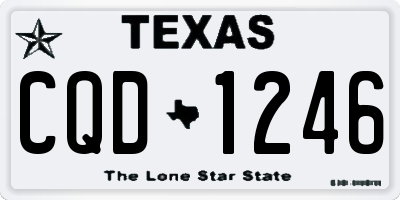 TX license plate CQD1246