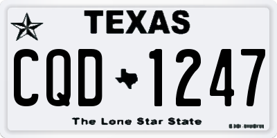 TX license plate CQD1247