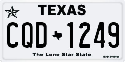 TX license plate CQD1249