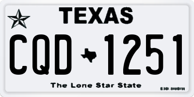 TX license plate CQD1251