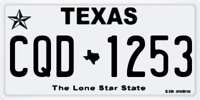 TX license plate CQD1253