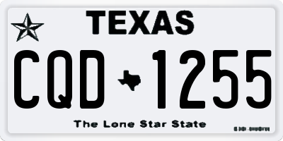 TX license plate CQD1255