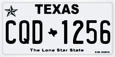 TX license plate CQD1256