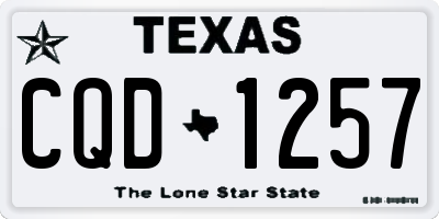 TX license plate CQD1257