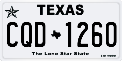 TX license plate CQD1260