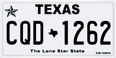 TX license plate CQD1262