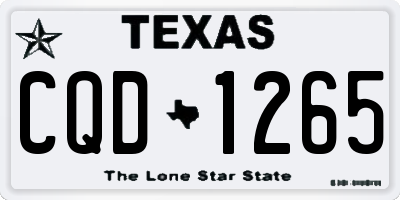 TX license plate CQD1265