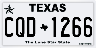 TX license plate CQD1266