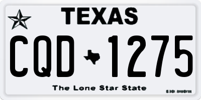 TX license plate CQD1275