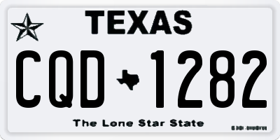 TX license plate CQD1282