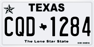 TX license plate CQD1284