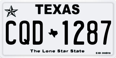 TX license plate CQD1287