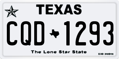 TX license plate CQD1293