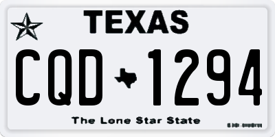 TX license plate CQD1294