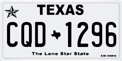 TX license plate CQD1296