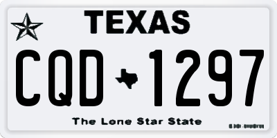 TX license plate CQD1297