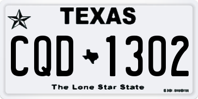 TX license plate CQD1302