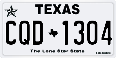TX license plate CQD1304