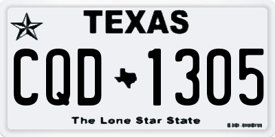 TX license plate CQD1305
