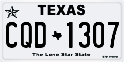 TX license plate CQD1307