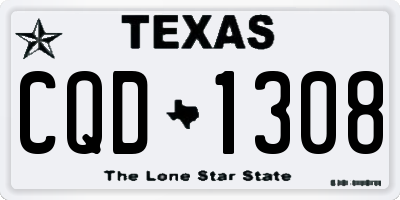 TX license plate CQD1308