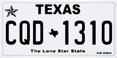 TX license plate CQD1310