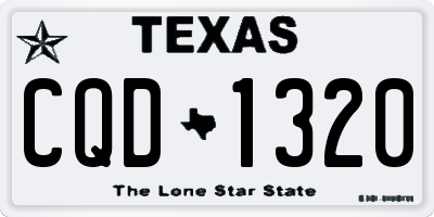 TX license plate CQD1320