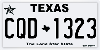 TX license plate CQD1323