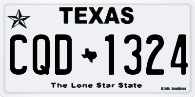 TX license plate CQD1324