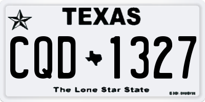 TX license plate CQD1327