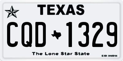 TX license plate CQD1329