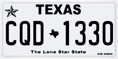 TX license plate CQD1330