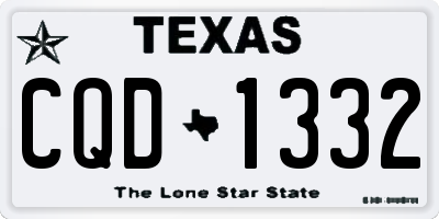 TX license plate CQD1332