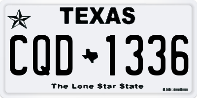 TX license plate CQD1336