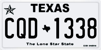 TX license plate CQD1338