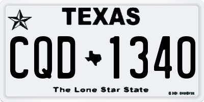 TX license plate CQD1340