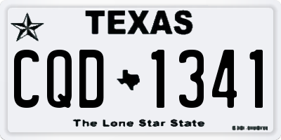 TX license plate CQD1341