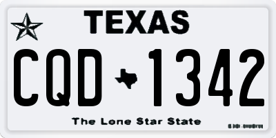 TX license plate CQD1342
