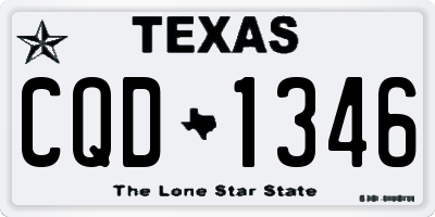 TX license plate CQD1346