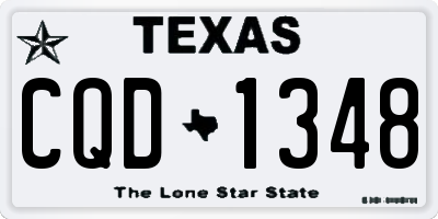TX license plate CQD1348