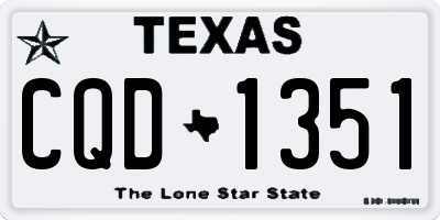 TX license plate CQD1351