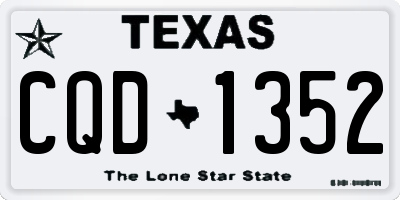 TX license plate CQD1352