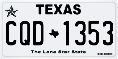 TX license plate CQD1353