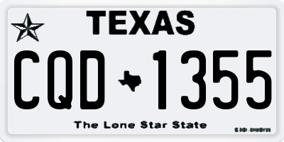TX license plate CQD1355