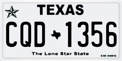 TX license plate CQD1356