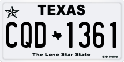 TX license plate CQD1361