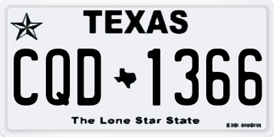 TX license plate CQD1366
