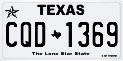 TX license plate CQD1369