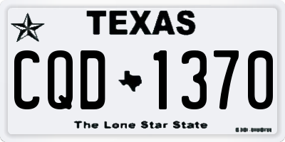 TX license plate CQD1370